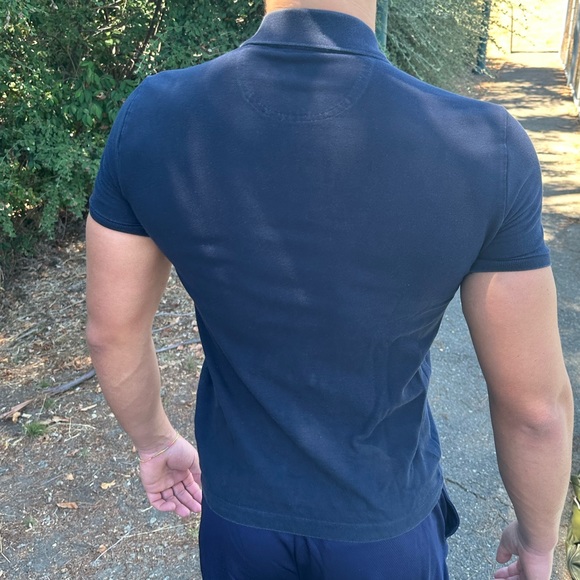 GUCCI SHOOTING LUCKY STAR NEON VOLT GREEN NAVY BLUE UNIFORM POLO SHIRT TENNIS S - Picture 12 of 16